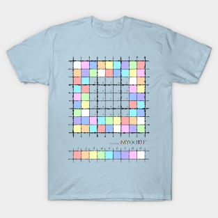 Mydoku_101_001_003 _F: Sudoku, Sudoku coloring, logic, logic puzzle, holiday puzzle, fun, away from screen T-Shirt